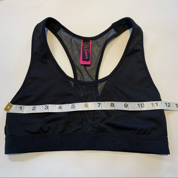 small La Senza black sports bra mesh detail - Picture 2 of 8